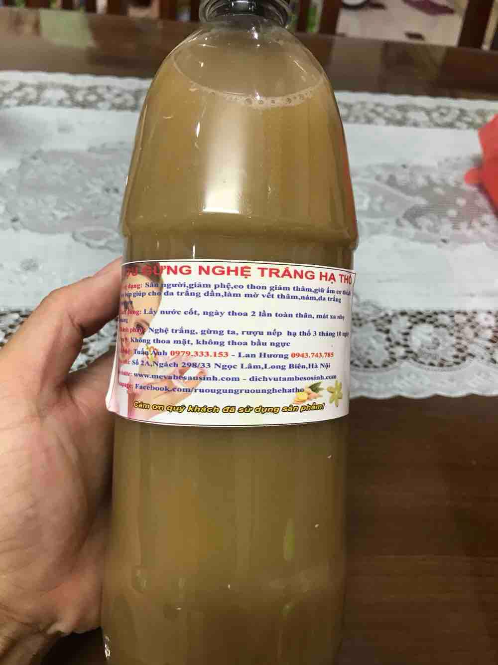 Cốt gừng nghệ trắng hạ thổ 100 ngày giúp đẹp da, giảm phệ cho mẹ bầu sau sinh