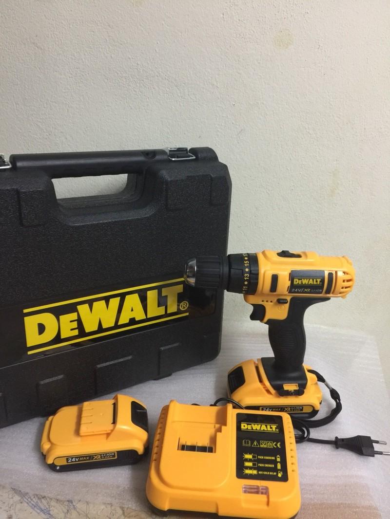 Máy khoan pin dewalt 24v.máy khoan có búa.