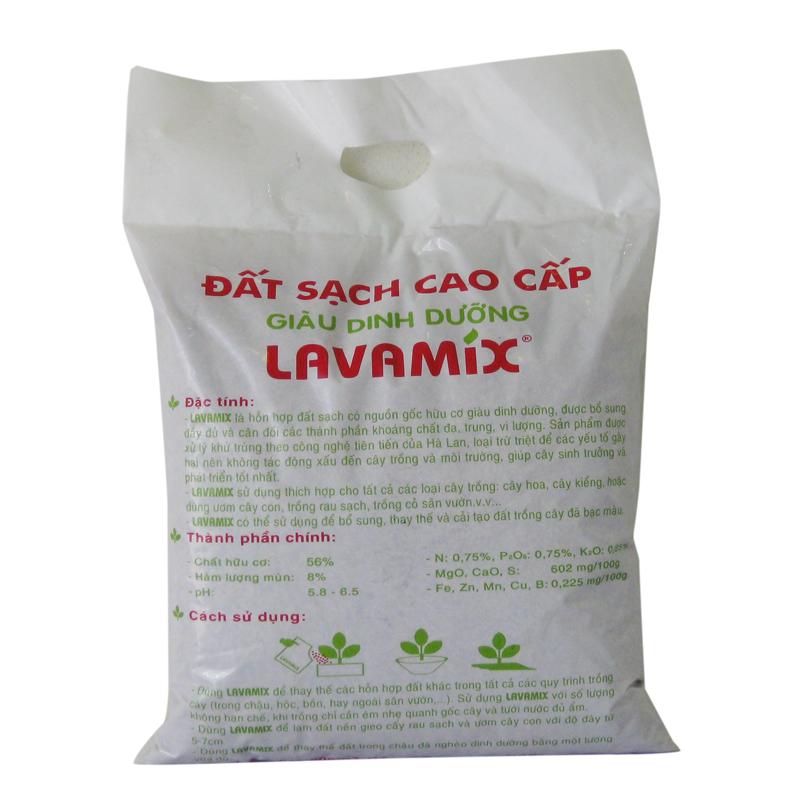 Bộ 03 túi Đất sạch 6.5dm3 và 03 túi Phân bò nguyên chất 3dm3 cho vườn rau vườn kiểng.