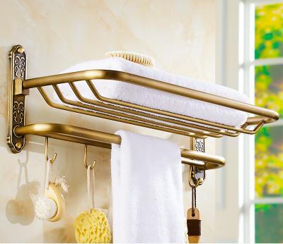 Giá treo khăn bằng đồng nhà tắm 02 tầng GD391 – Phong cách cổ điển