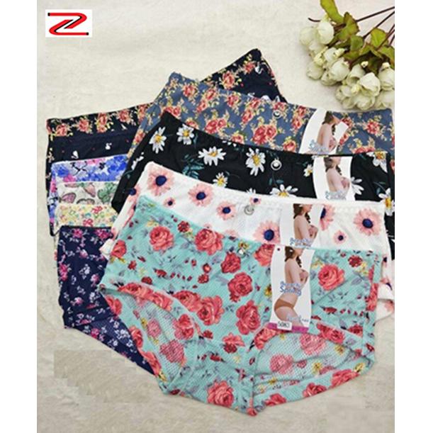 Bộ 5 quần lót hoa thun lạnh thông hơi điều hòa cao zeal shop
