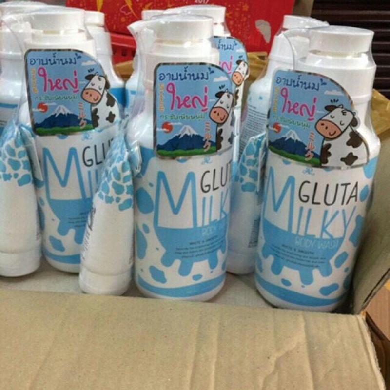 SỮA TẮM TRẮNG DA 800ML + SỮA RỬA MẶT MILKY GLUTA 190g nhập khẩu