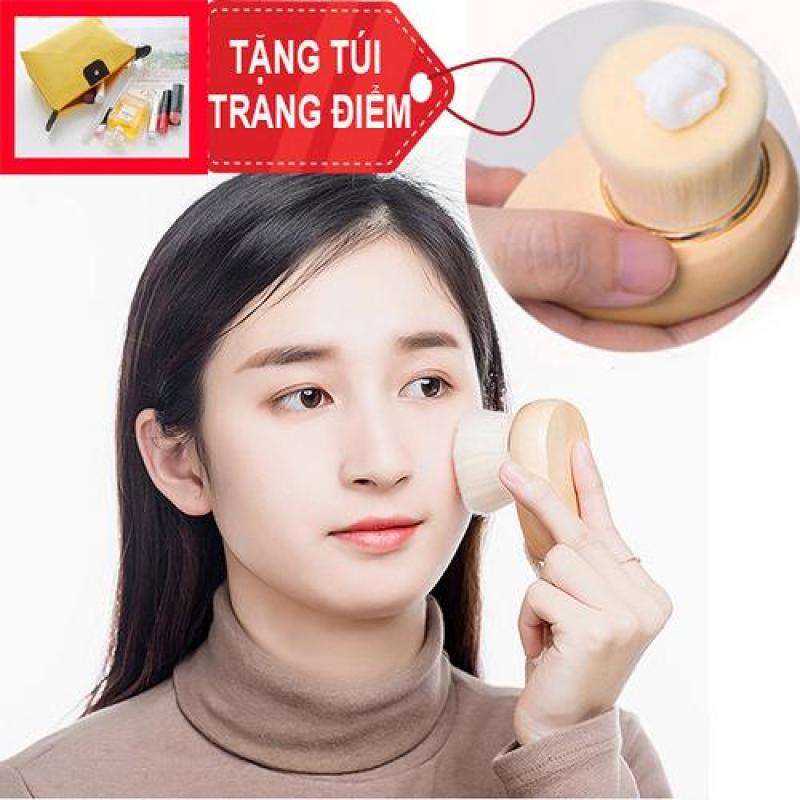 Mua 1 Cọ Tặng 1 túi trang điểm. Cọ rửa mặt sạch bụi bẩn lổ chân lông. Cọ đánh phấn trang điểm