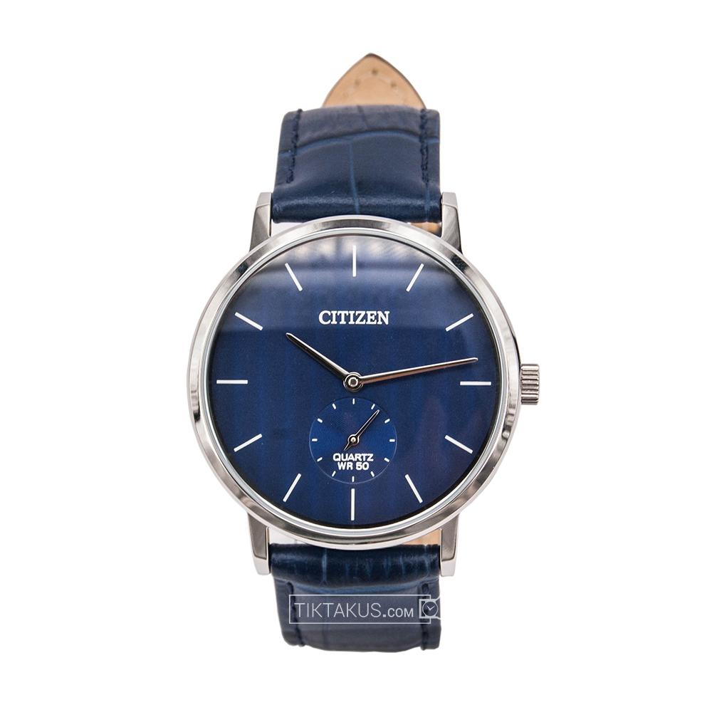 Đồng hồ nam dây da citizen be9170-05l - xanh