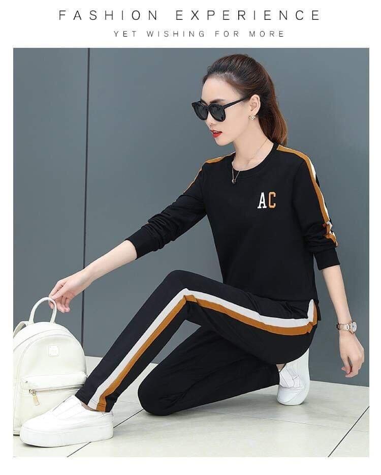 Đồ bộ thể thao thu đông cao cấp thêu chữ