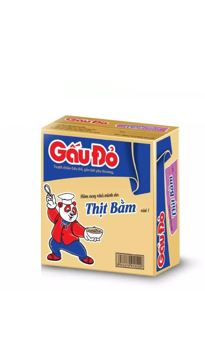 Mì gấu đỏ thịt bằm hành phi thùng 30 gói 64g