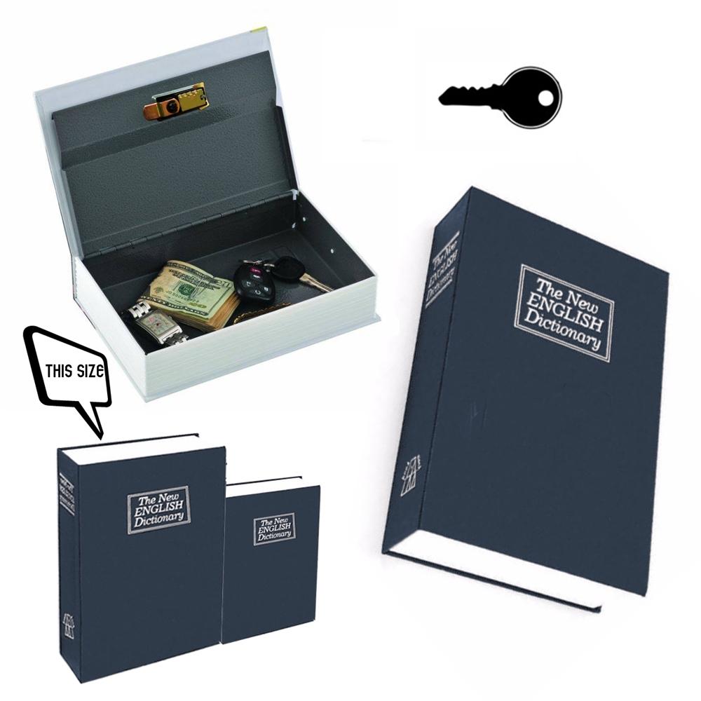 Két sắt giả sách size lớn - Hộp đựng giấu đồ có khóa bảo mật từ điển xanh - GD011