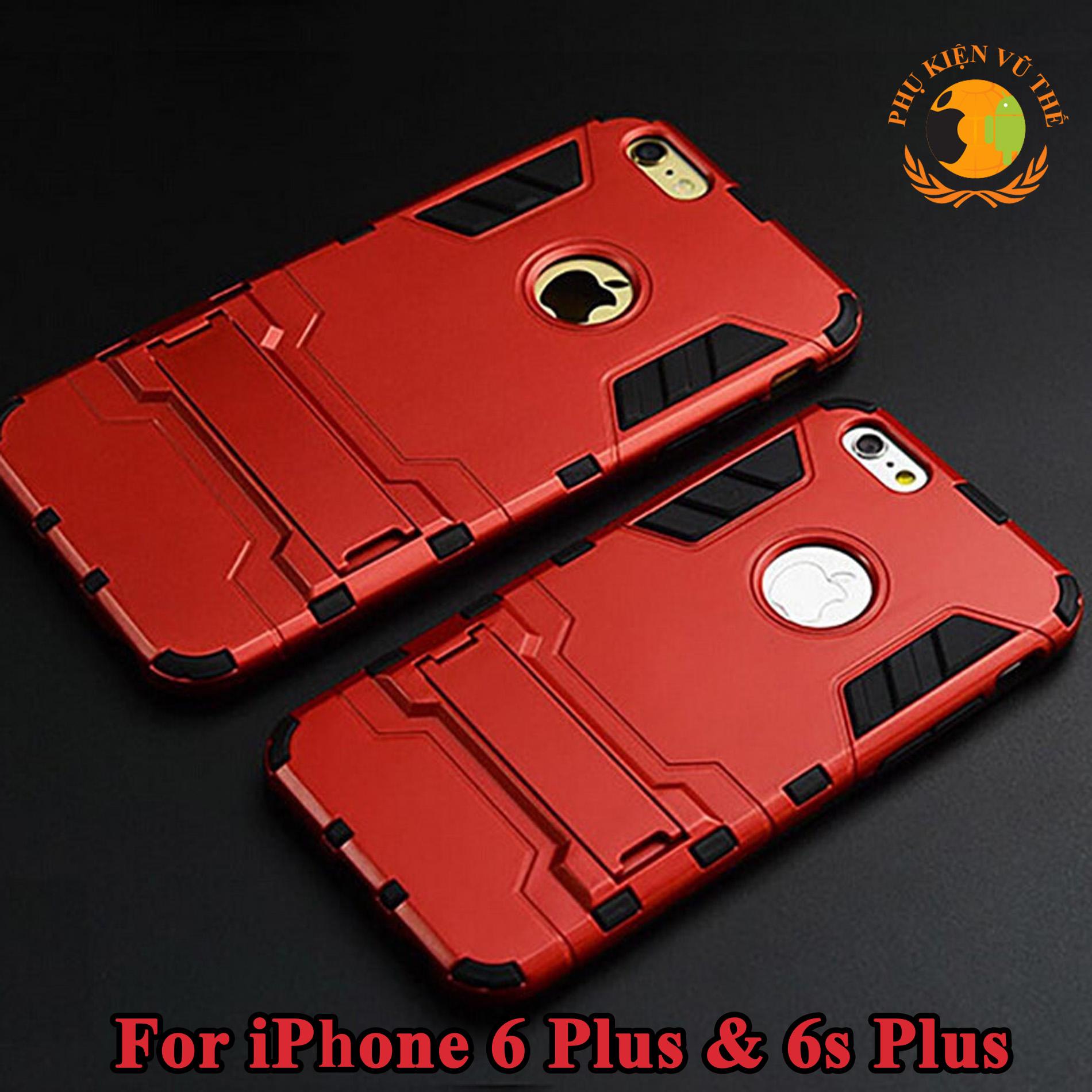 Ốp Lưng Chống Sốc Iron Man Cho iPhone 6 Plus 6s Plus Có Dựng Lưng
