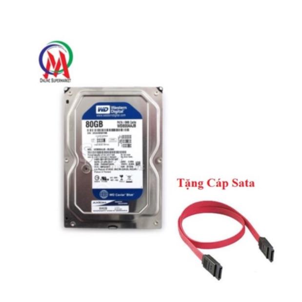 [HCM][Giá rẻ hủy diệt] Ổ cứng máy PC 80GB BH 12 THÁNG tặng kèm cáp Sata