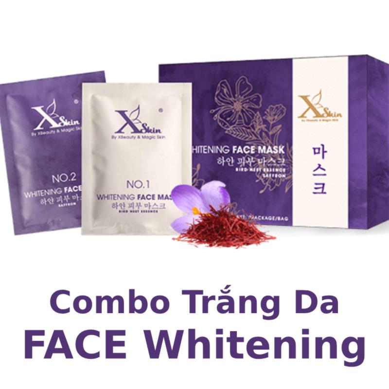 Bộ đôi dưỡng trắng da mặt XSKIN Whitening Face Mask gồm Saffron và Kem ủ trắng nhập khẩu