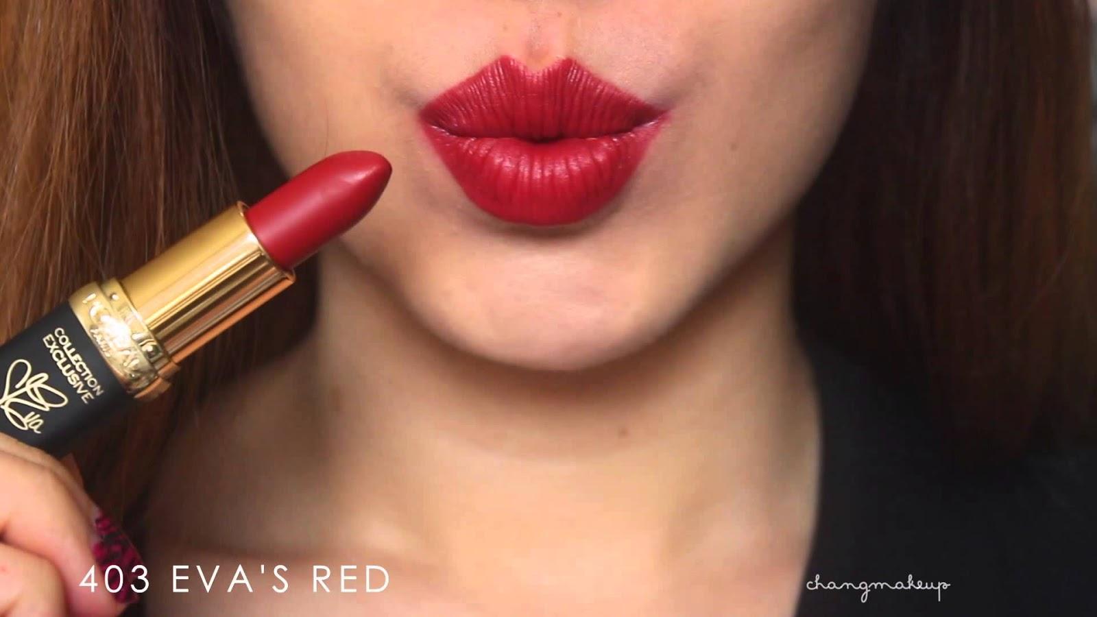 Son Loreal Màu 403 Evas Red hàng xách tay của Mỹ
