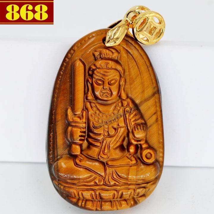 Mặt Phật Bất động minh vương đá mắt hổ 3.8cm