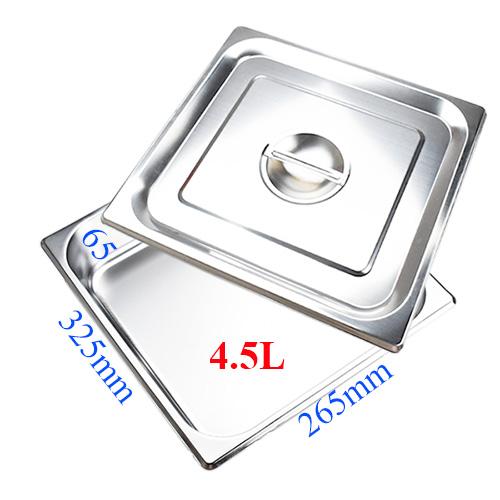 Khay inox có nắp đựng đồ ăn gn 1/2x65mm