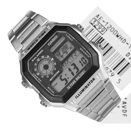 [HCM]Casio Mens Standard Digital Silver Stainless Steel Watch AE1200WHD-1A AE-1200WHD-1A