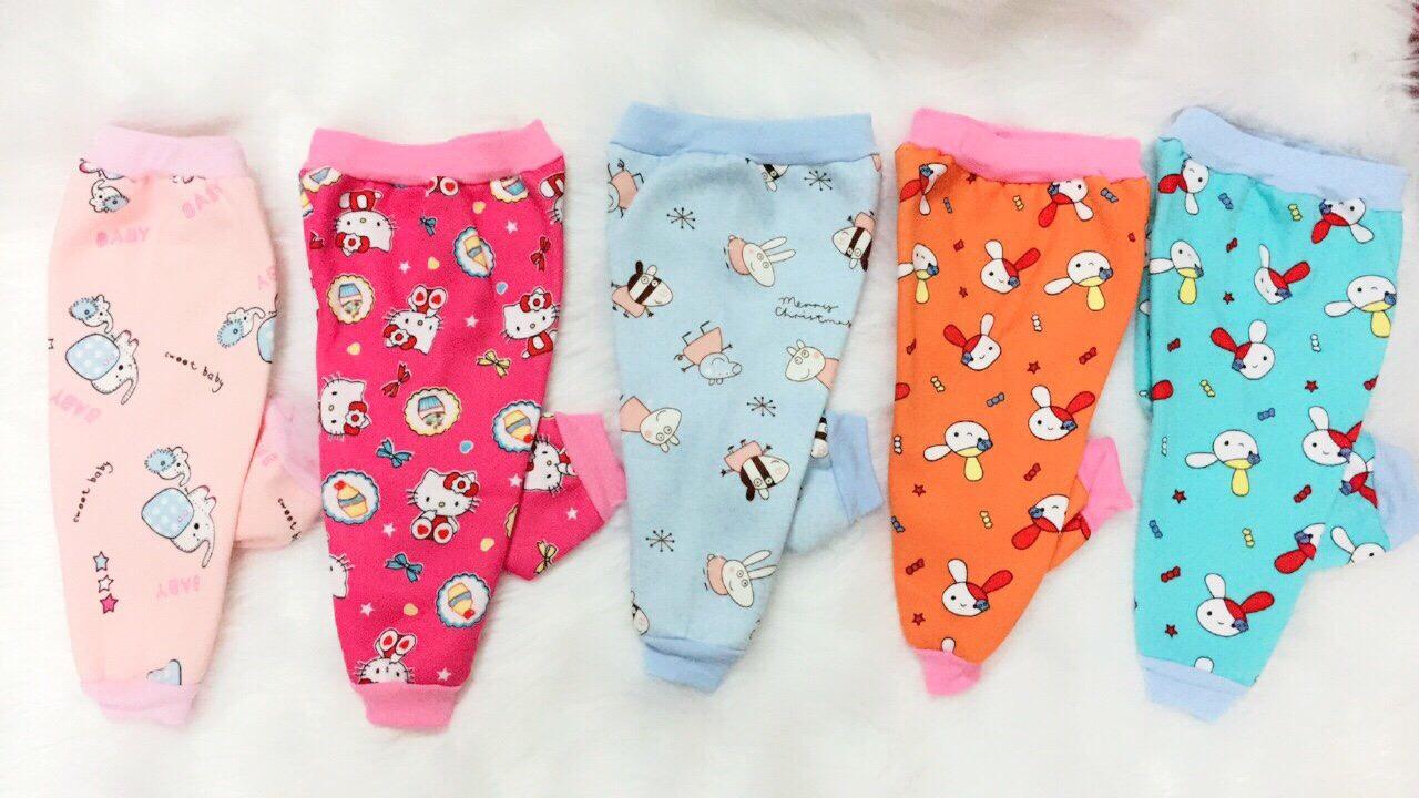 Combo 10 quần nỉ lót long bé gái sz 5kg-15kg