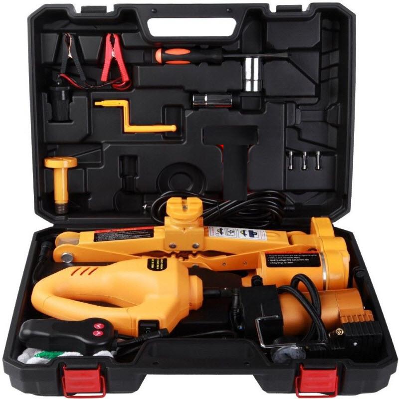 Bộ kích gầm ô tô 12V 3 trong 1- Con Đội Điện Nâng Gầm xe hơi - Máy bắn ốc - Bơm lốp ô tô
