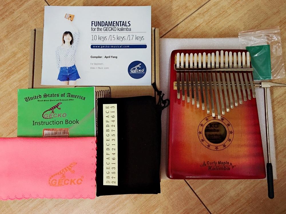 Đàn kalimba gecko k17mbl 17 phím gỗ acacia cao cấp - thumb piano 17 keys - hàng có sẵn