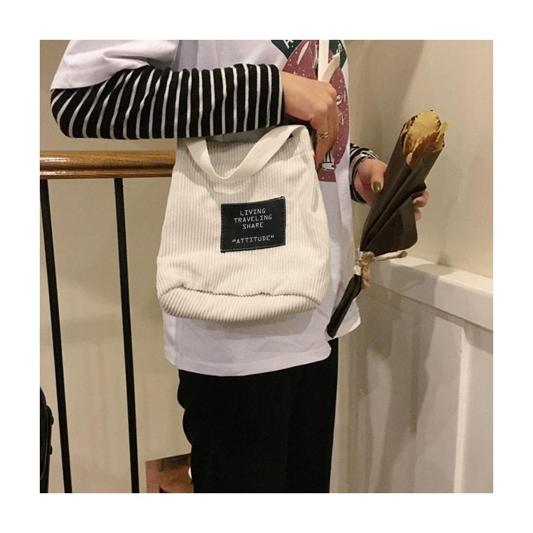 Túi Tote Túi Vải Nữ Túi Đeo Chéo Hàn Quốc Bản Nhỏ Màu Trắng