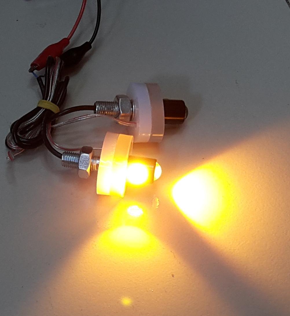 Đèn Led xi nhan sau cho Exciter 150 , xi nhan Led xe Exciter 150 - Hình tròn - Màu cam