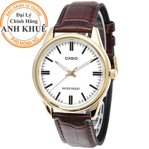 Đồng hồ nam dây da casio anh khuê mtp-v005gl-7audf