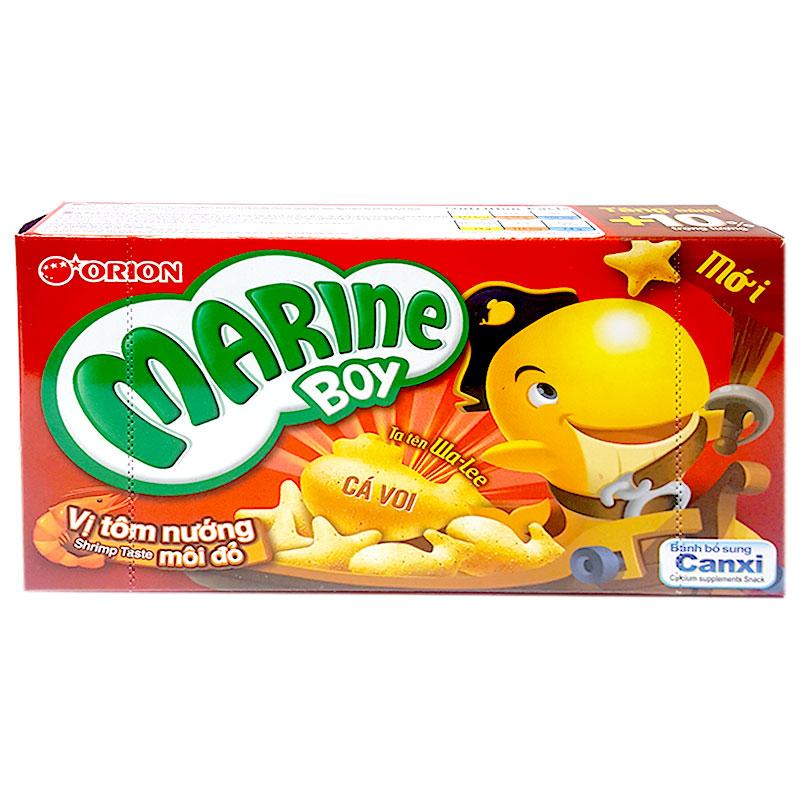 Combo 2 Hộp Bánh Orion Marine Boy Vị Tôm Nướng Môi Đỏ 36g