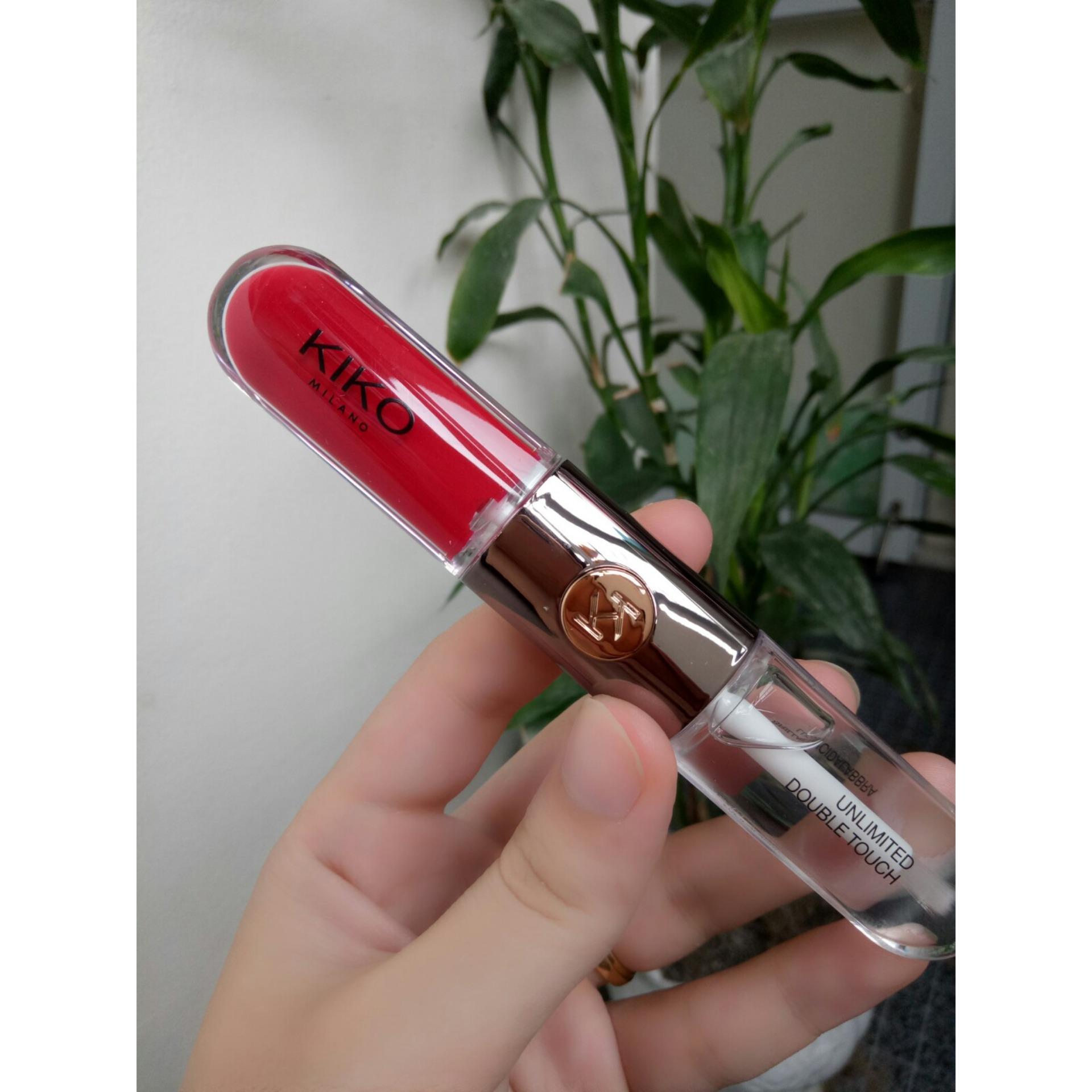 Son kem lì Kiko unlimited double touch 109 strawberry red