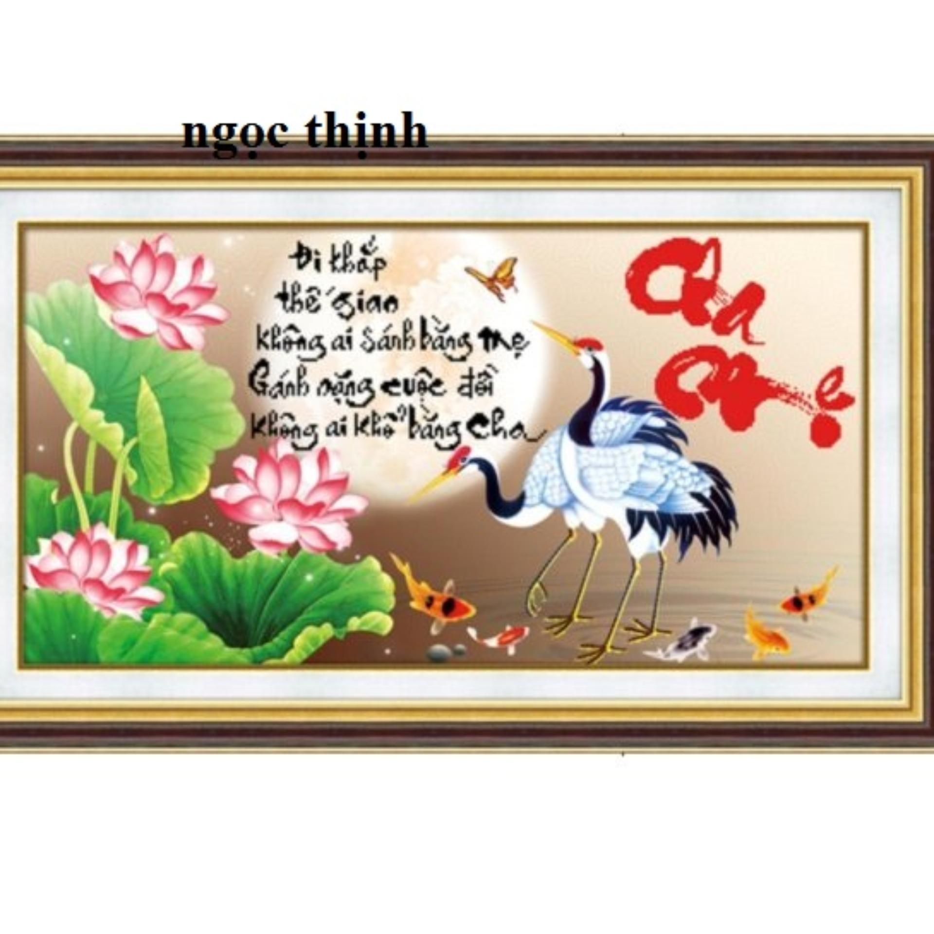 Tranh thêu chữ thập chữ mẹ dlh- 223008- ngocthinhshop