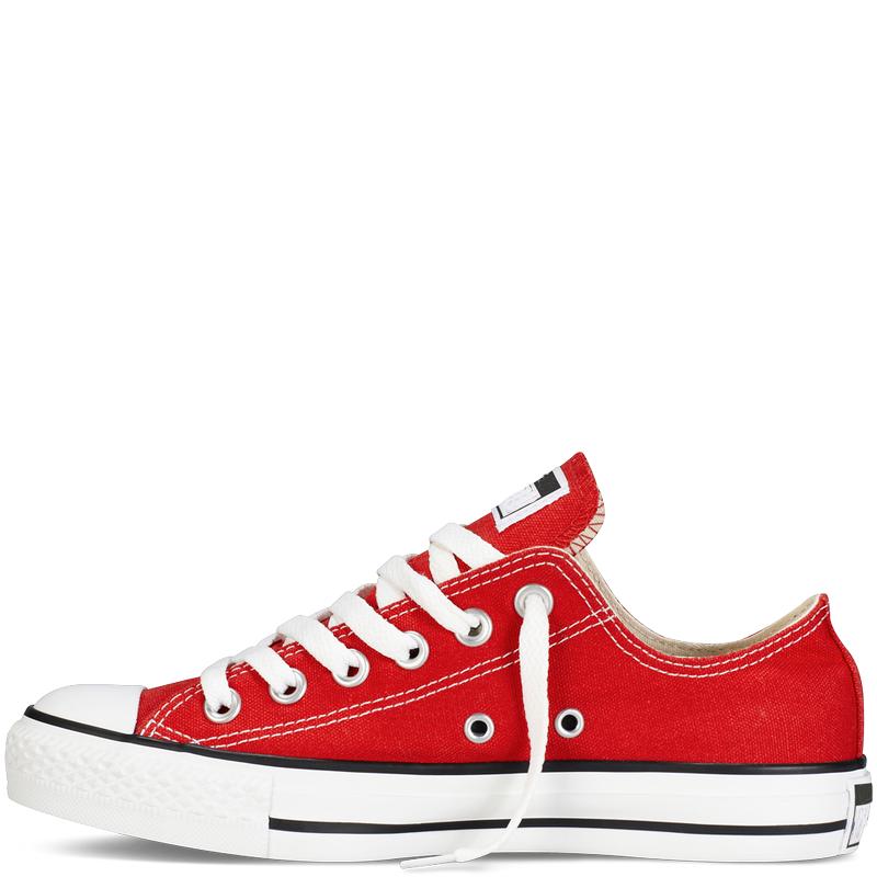 Giày vải nữ sneaker cv classic cổ thấp đỏ tươi