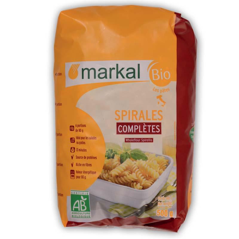 Nui xoắn lứt hữu cơ Markal 500g