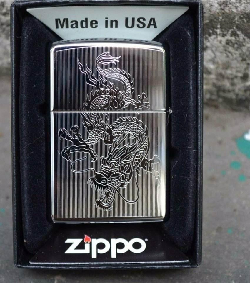 Bật lữa, zippo khắc hình rồng hàng giao ngẫu nhiên