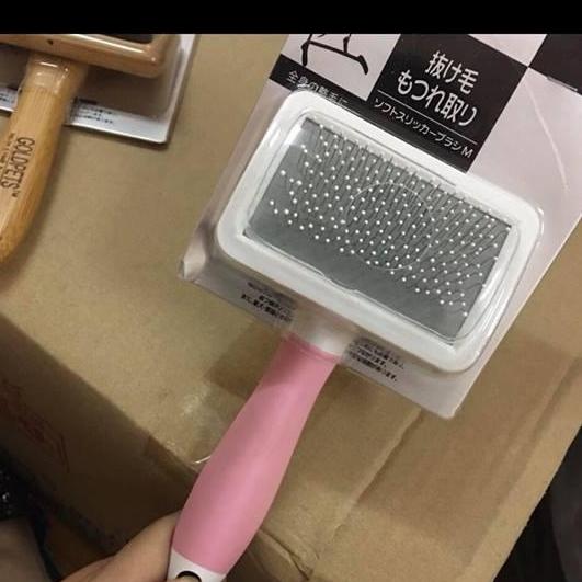 Lược chải lông rụng, làm bông xù lông, gỡ rối chó mèo (Size To) ĐẢM BẢO LẤY LÔNG CỰC MƯỢT VÀ NHANH