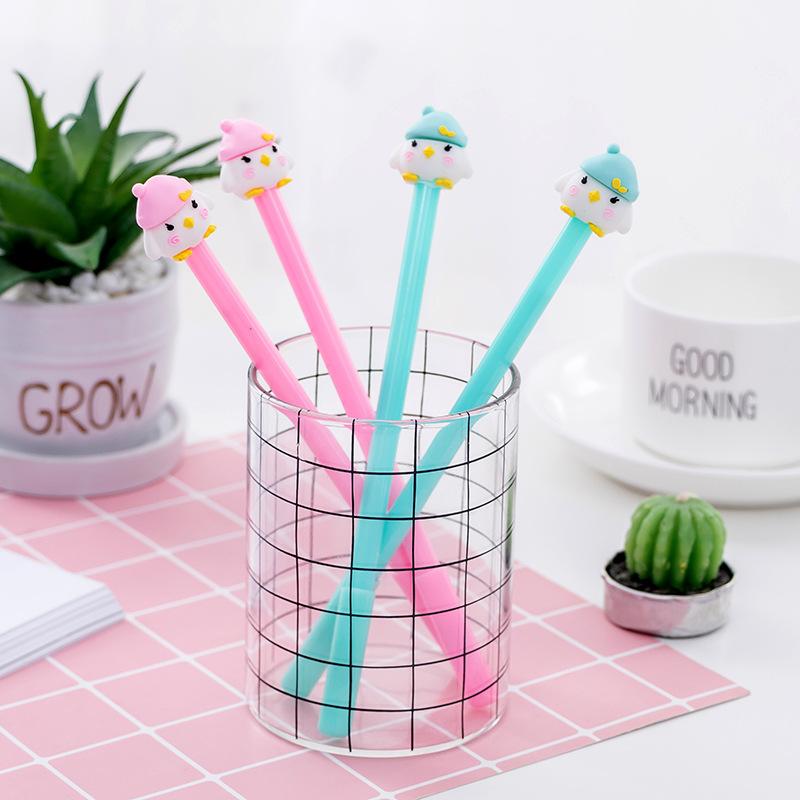 Bút viết mực nước Gà Con có 4 màu mực đen đỏ xanh tím - SakuraShop