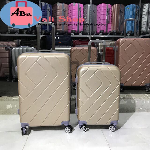 Vali nhựa Du Lịch kéo tay màu kem 20inch( bảo hành 12 tháng)