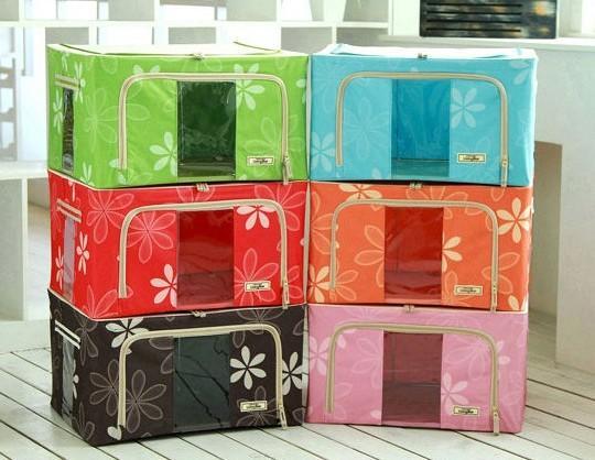 Combo 2 Hộp đựng chăn màn, quần áo khung sắt cao cấp