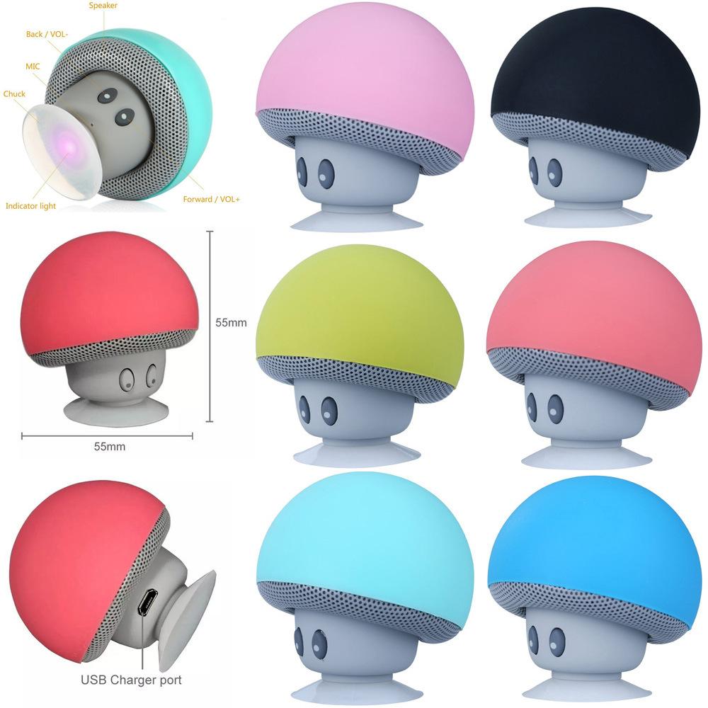 Loa nghe nhạc bluetooth hình nấm cute kết nối iOS và Android dễ dàng thời gian nghe nhạc lên đến 2h