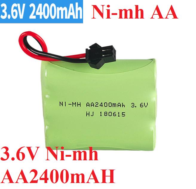 Pin sạc 3.6v NI-MH AA dùng cho xe điều khiển dung lượng cao 2400mAh cổng SM / JST