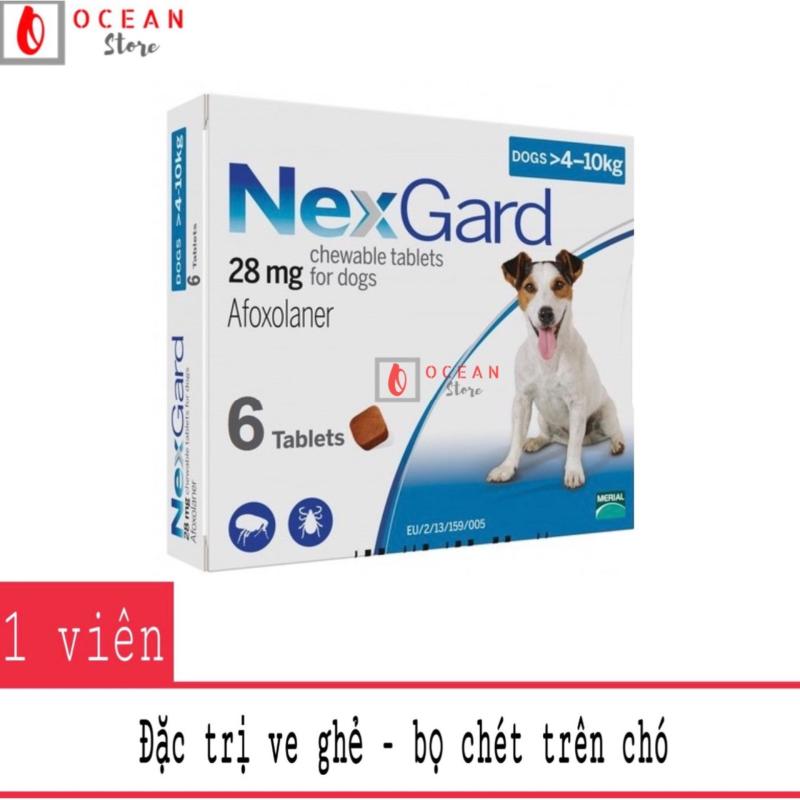 Thuốc trị ve ghẻ, bọ chét trên chó - 1 viên Nexgard cho chó 4-10kg (1 tablet 4-10kg - No Box)