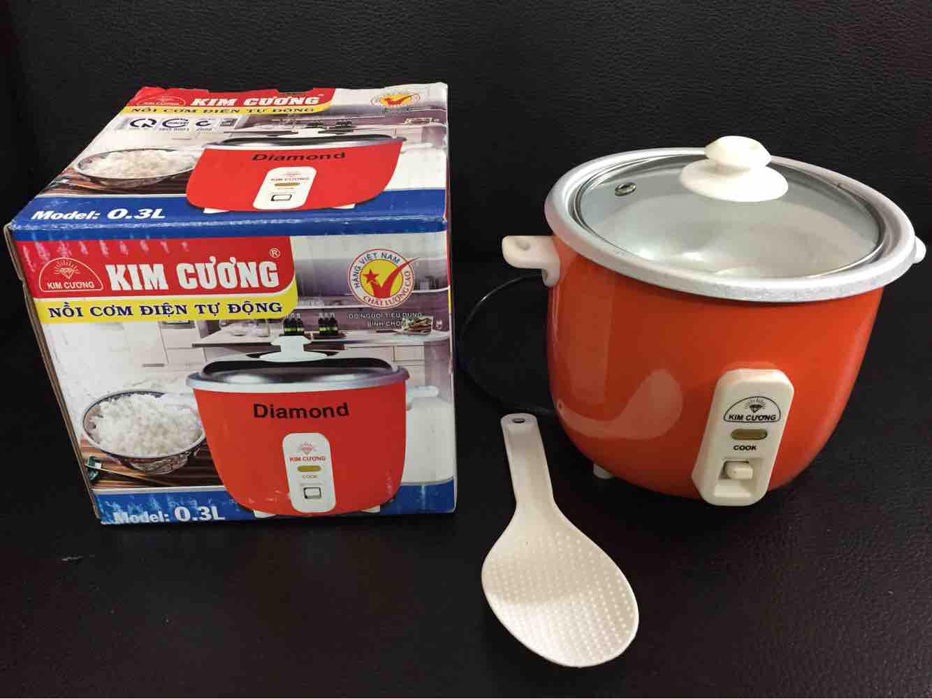 Nồi Cơm điện Kim Cương 0.3lít Nắp Kính Rời By Điện Máy Thuỳ Trang