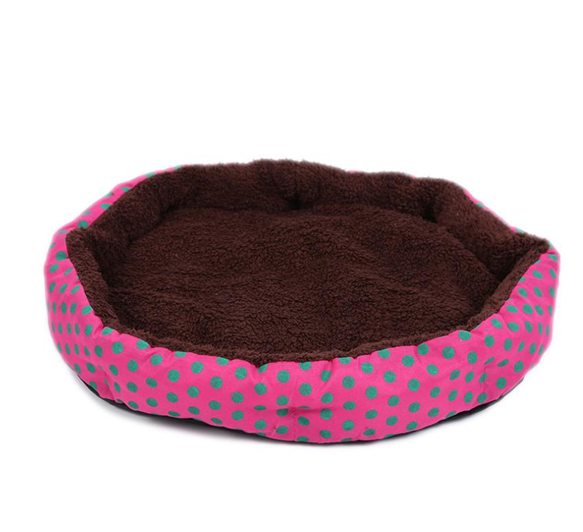 Nệm giường nằm cho chó mèo bông màu hồng30x30 cm m3