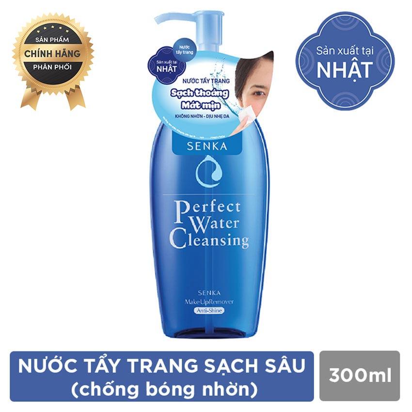 Nước tẩy trang sạch sâu chống bóng nhờn Senka Perfect Water Cleansing 300ml