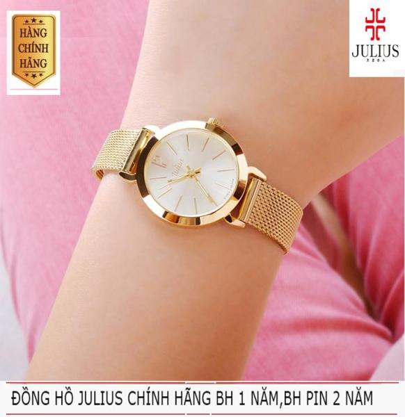Đồng hồ nữ dây thép không gỉ Julius MJU970 (Vàng)