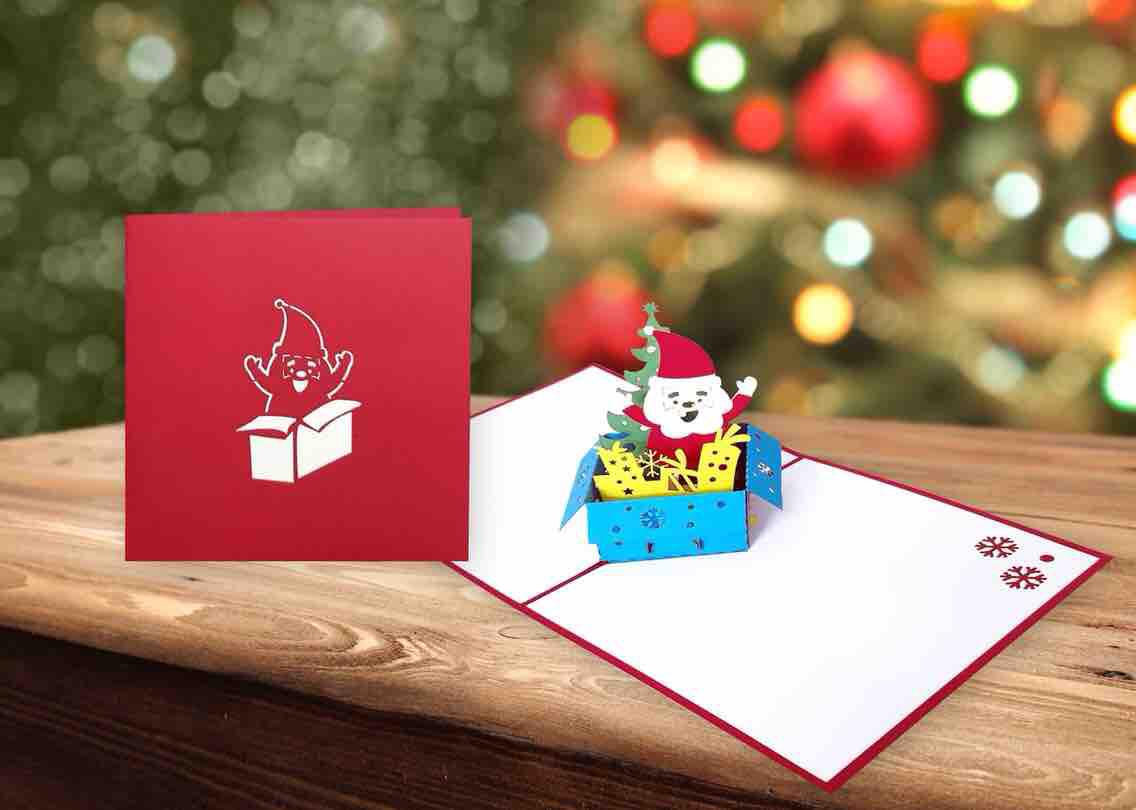 Thiệp 3d cây thông noel thiệp giáng sinh