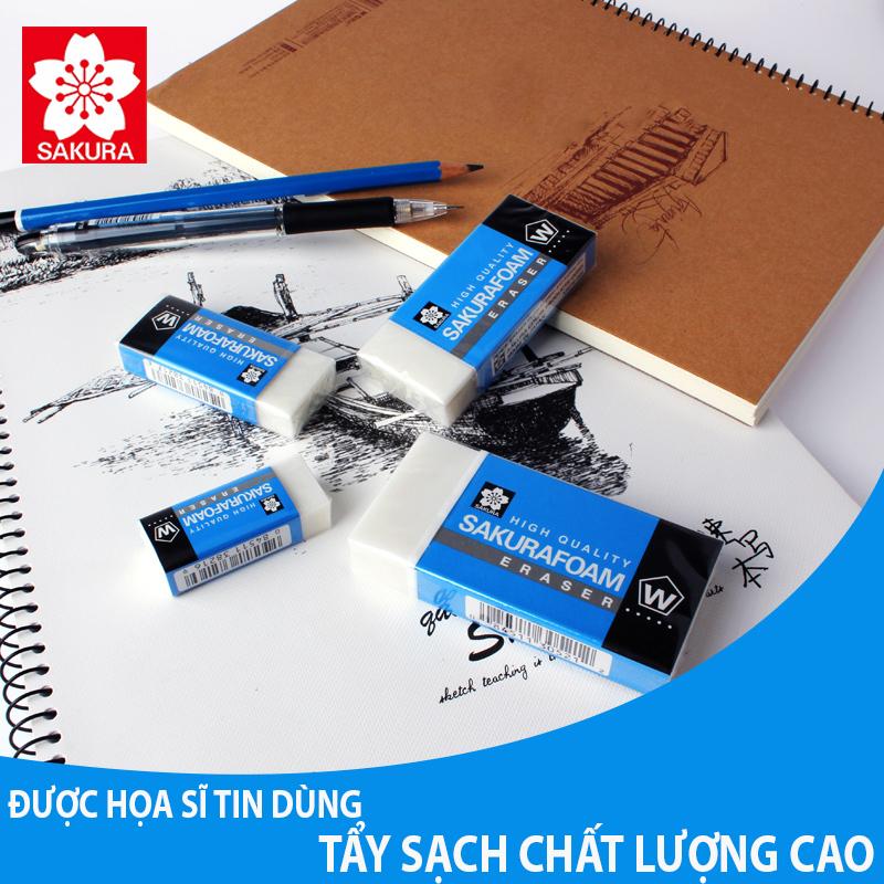 Bộ 2 cục gôm tẩy sakura foam 80