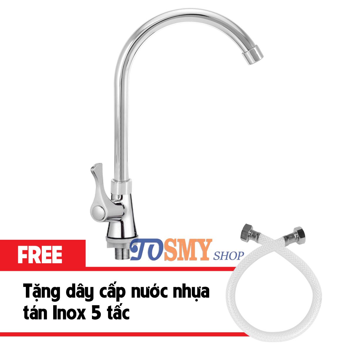 Vòi rửa chén lạnh cần cứng cắm chậu CL02 - tặng kèm dây cấp nước