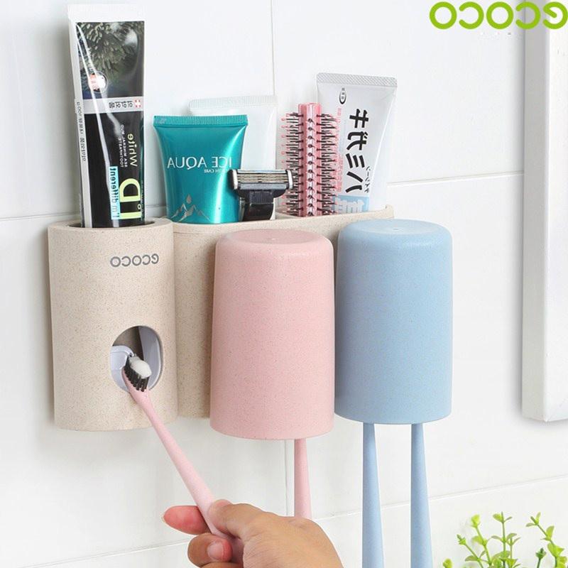 Bộ nhả kem đánh răng kèm 2 cốc ECOCO