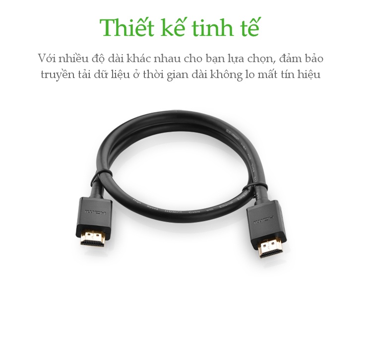 Dây HDMI 2.0 thuần đồng 19+1, 1.5m UGREEN HD104 Dây HDMI 2.0 thuần đồng 19+1, 1.5m UGREEN HD104