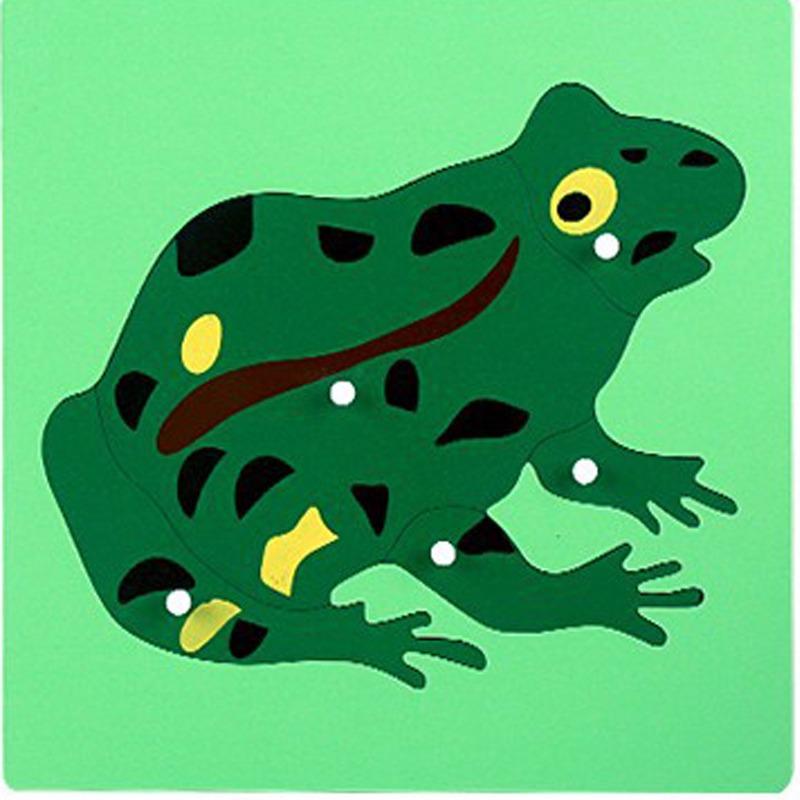 Bảng ghép tranh Montessori  hình con ếch  đồ chơi giáo dục