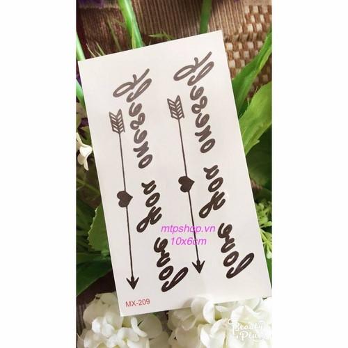 [HCM]Combo 6 tấm hình xăm dán chữ love you oneself 10x6cm (mua từ 2 combo tặng bắp tay mini 10x20cm)