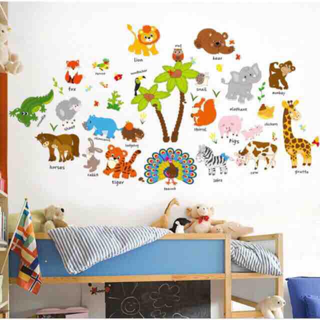 Decal tranh dán tường tiếng anh cho bé