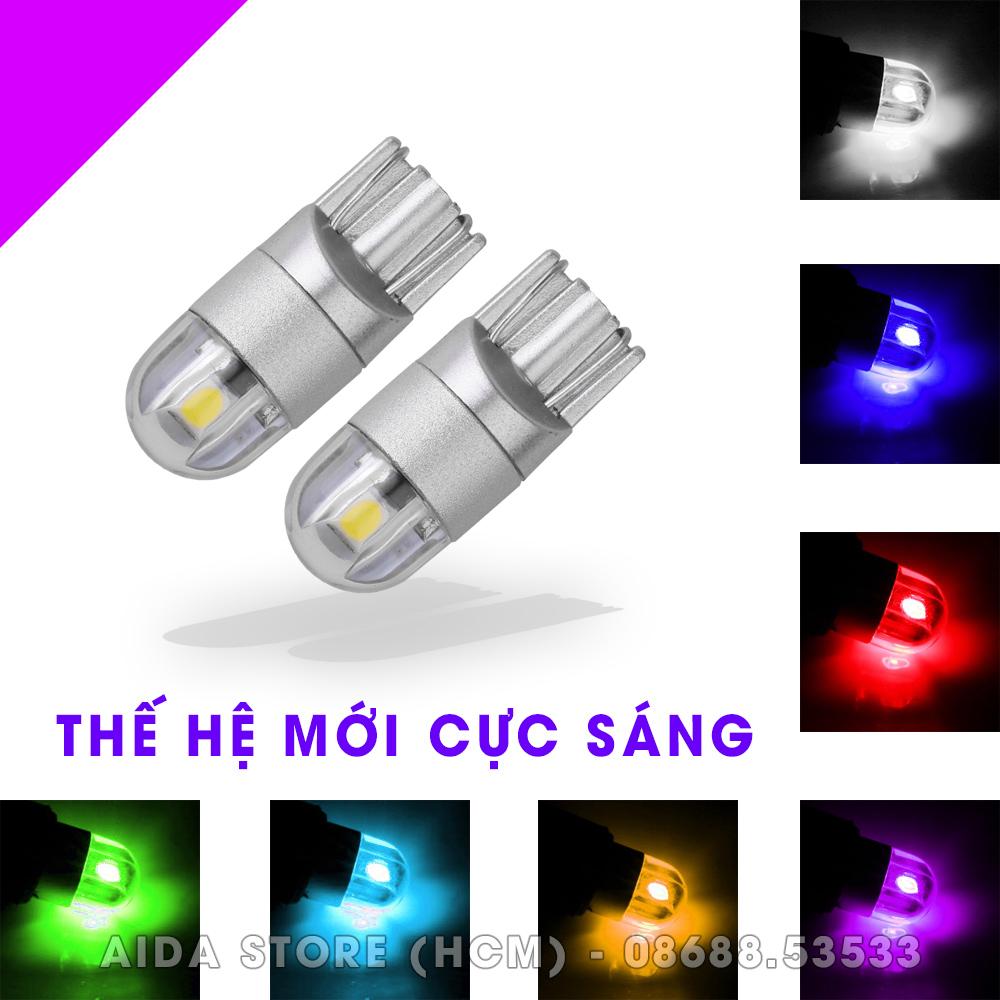 [HCM]Cặp (02 bóng) đèn LED demi xi nhan T10 2SMD 3030 siêu sáng